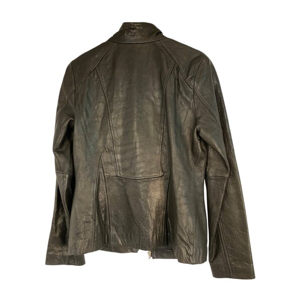 Andrew Marc New York Womens Lambskin Buttery Leather Jacket Small RHH10560 - Picture 7 of 13